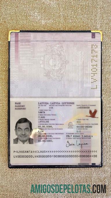 Passaporte da Letônia (2007 2015) Visual fotográfico modelo